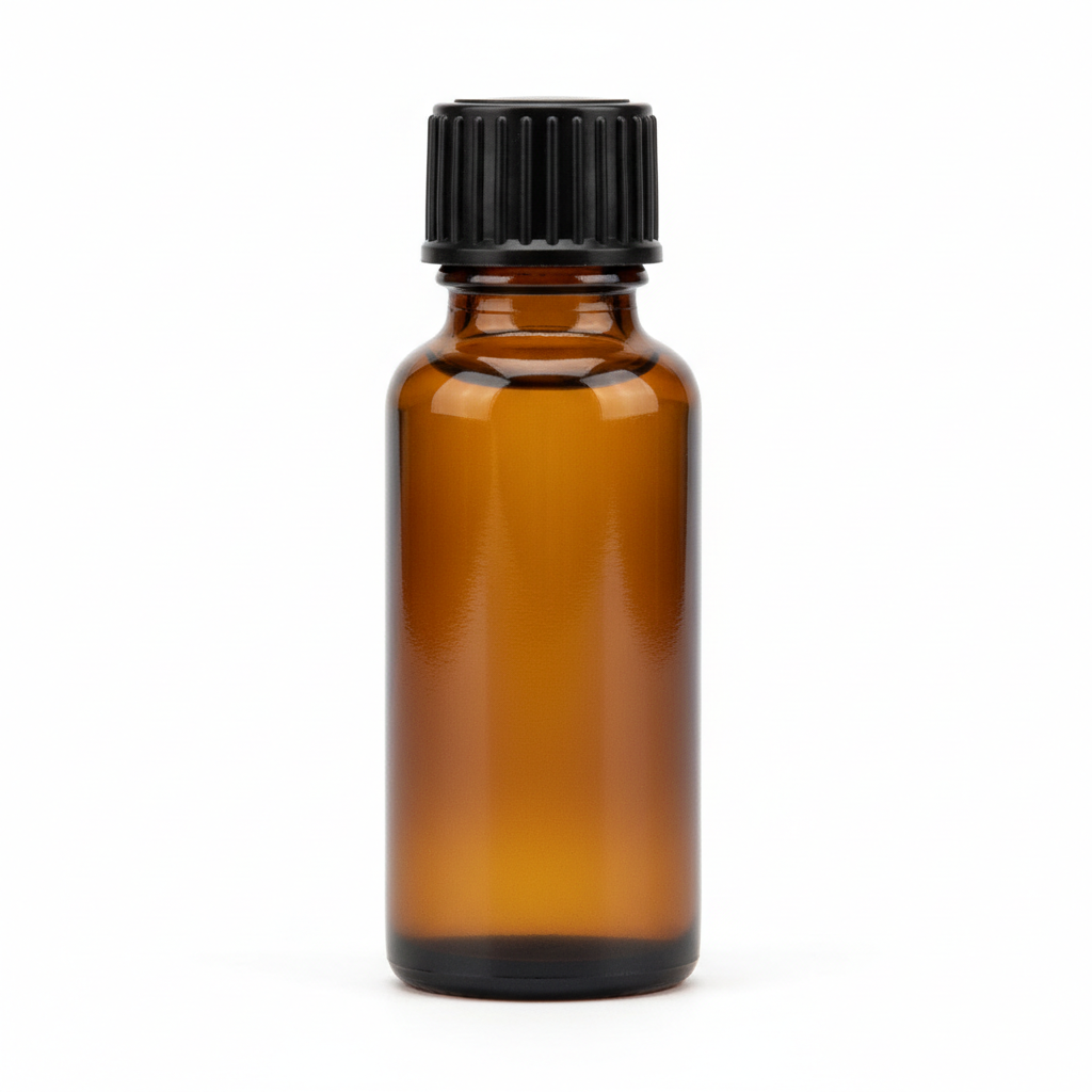 Hand and Body Oil in 1oz amber glass bottle